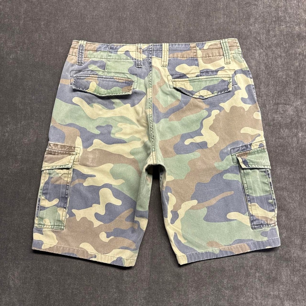 Arizona Jean Co Mens Camo Cargo Shorts Green Y2K Streetwear Size 34